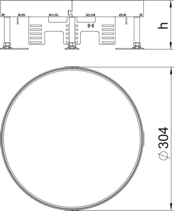 Actual product image OBO Bettermann Heavy-duty cassette blind 20 kN ř 305mm, 7409114