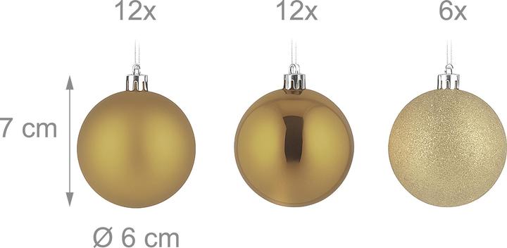 Produktbild Relaxdays 30x Weihnachtskugeln (30 -teilig)