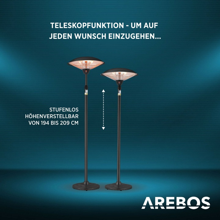Actual product image Arebos Radiant heater (2000 W)
