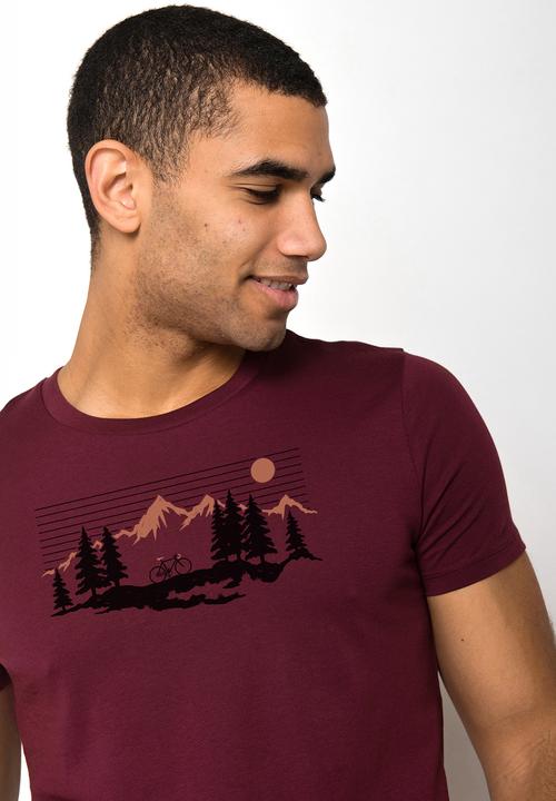 Actual product image Greenbomb T-Shirt Bike Mountain Pines (XS)