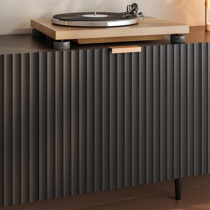 Image du produit En.Casa Fernsehschrank Nand 180x35x51 cm Schwarz (180 x 35 x 51 cm)