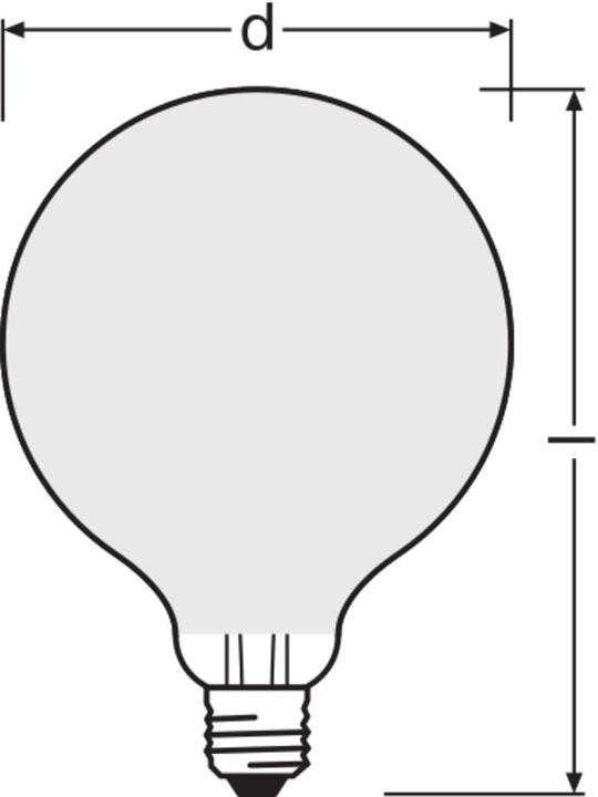 Produktbild Osram Led Retrofit Classic Globe125 (E27, 1521 lm, 1 x)
