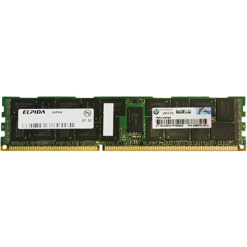 HPE 16GB 2Rx4 PC3L-10600R-9 Kit (1 x 16GB, 1333 MHz, DDR3-RAM, DIMM), RAM