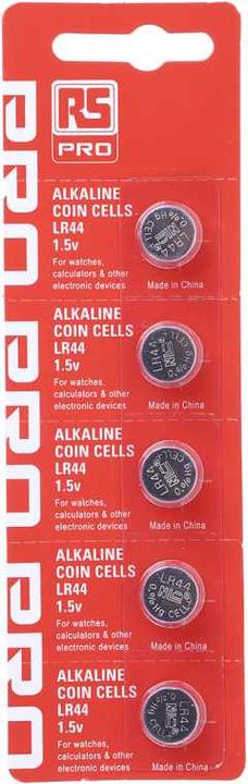 Rs Pro Alkaline Coin Cell (1 pcs., LR44, 158 mAh)