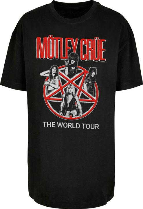 Produktbild Merchcode Ladies Motley Crue - Vintage World Tour Oversized Boyfriend Tee - 138419 (M)