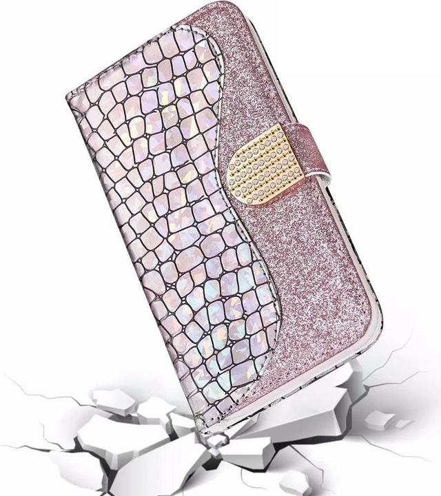 Image du produit PhoneLook Fourre Flip Croco Strass (Apple iPhone 12)