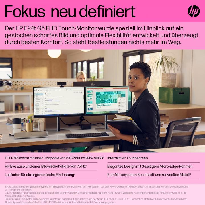 Actual product image HP E24T G5 23.8IN FHD 1920X1080 (1920 x 1080 pixels, 23.80")