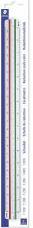 Actual product image Staedtler Triangular scale Mars 561 98-4BK, white plastic, coloured gouges, embossed graduation (33 cm, Plastic)