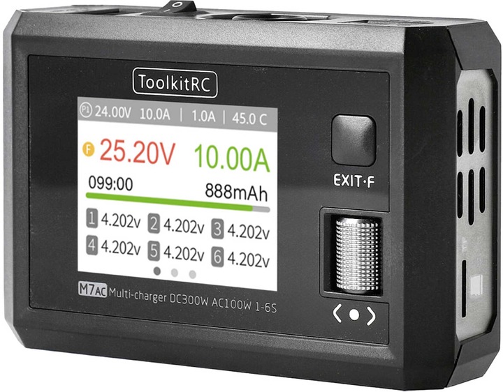 Immagine prodotto Toolkitrc Caricabatterie M7AC AC/DC 100W 1-6S