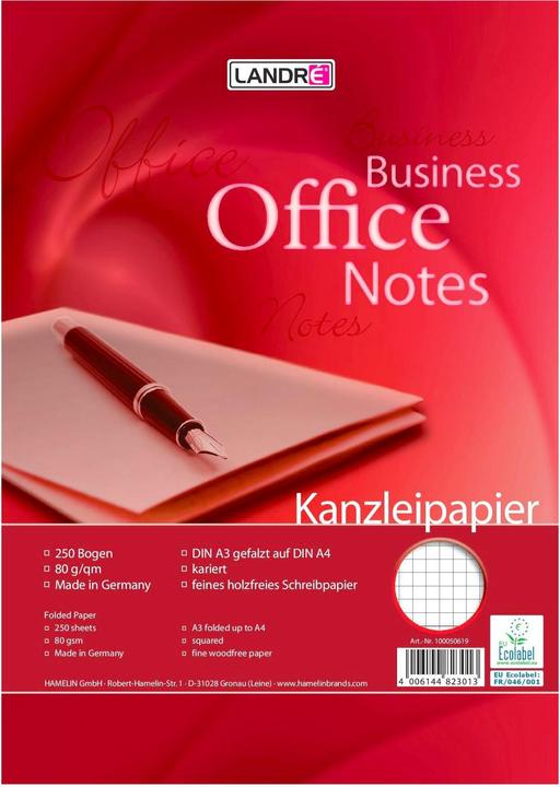 Landré Carta da ufficio Office A3/A4 (80 g/m², 250 x, A4)