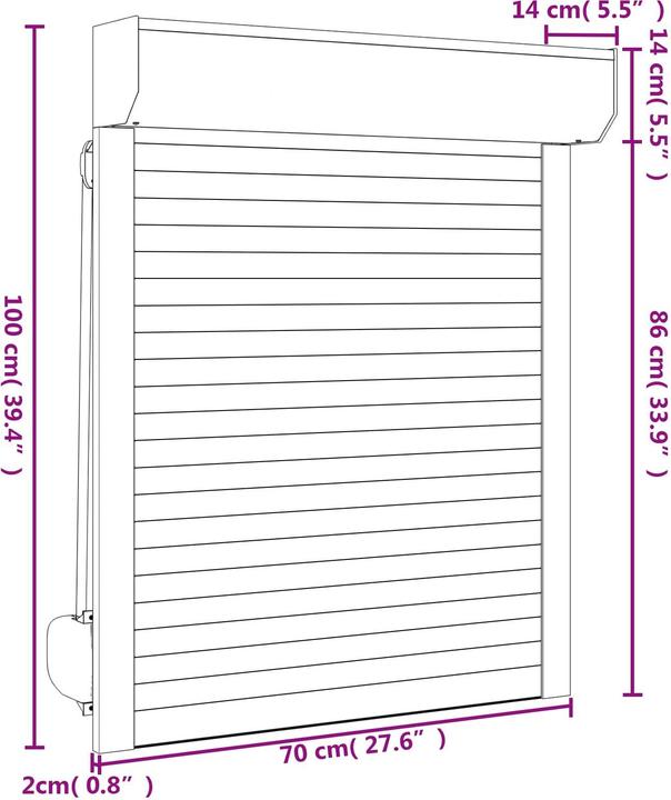 Produktbild vidaXL Rollladen (14 x 100 cm)
