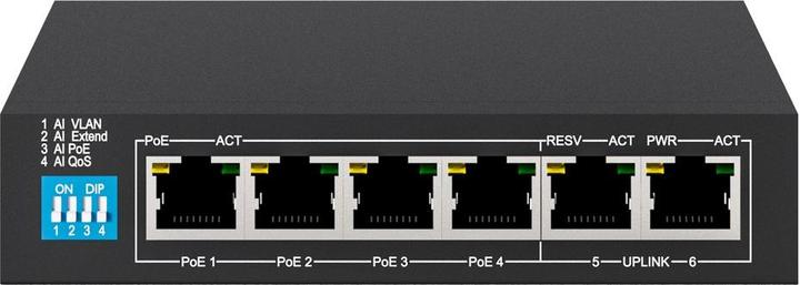Productafbeelding Extralink EX.14831 netwerkschakelaar Unmanaged L2 Fast Ethernet (10/100) Power over Ethernet (PoE) (6 ports)