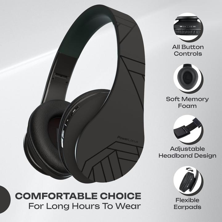 Actual product image PowerLocus Wireless Headphones P2 (black) (20 h, Wireless)