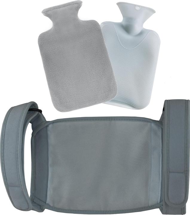 Immagine prodotto Normani Borsa dell'acqua calda da collo con coperchio Nome - 9577 (1 l, Fiaschetta da letto con coperchio)