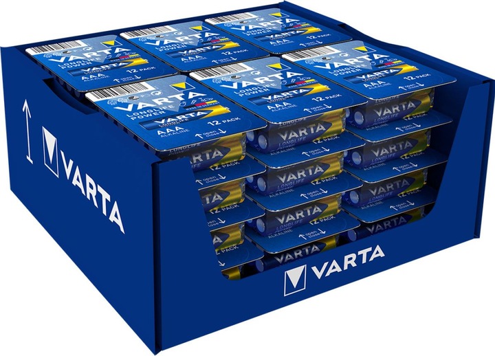 Immagine prodotto Varta Scatola di alimentazione LONGLIFE (12 pz., AAA, 1260 mAh)