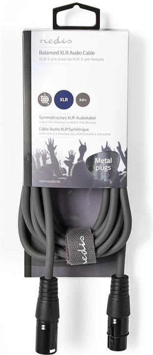Actual product image Nedis Audio cable XLR compensated, 3-pin, male - XLR (1.50 m, XLR)