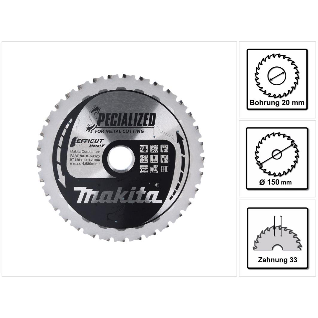 Thumbnail - Makita, Sägeblatt, EFFICUT Sägeblatt 150x20mmx33Zähne