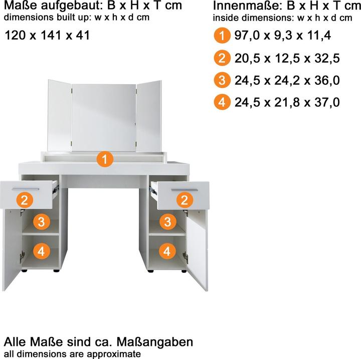 Immagine prodotto Trendteam Amanda (120 x 41 x 141 cm)