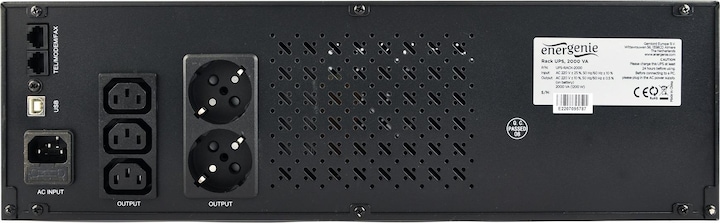 Actual product image Energenie UPS-RACK-1200 Rack 1200VA UPS (1200 VA, 720 W, Line-interactive UPS)