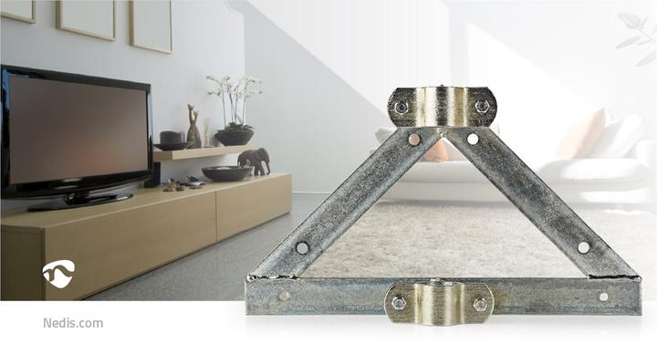 Actual product image Nedis Satellite wall bracket | Distance to wall: 90 mm | Diameter clamp: 32-42 mm | Steel | Si (Other)