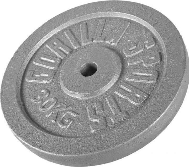 Produktbild Gorilla Sports Hantelscheibe Guss Silber 0,5-30 KG (1 x 30 kg)