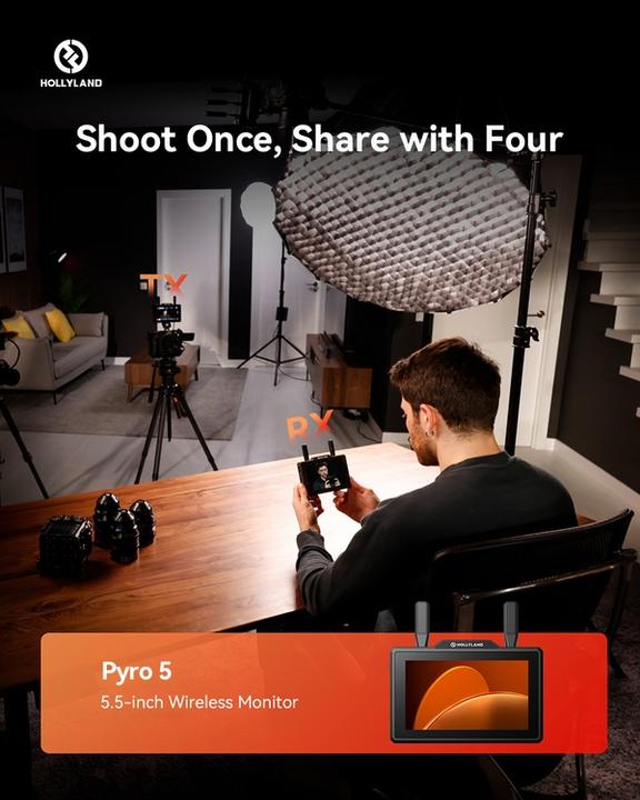 Produktbild Hollyland Pyro 5 5.5" Wireless Transceiving Monitor (5.50")