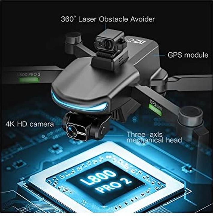 Produktbild Luxwallet OMEGA X DODGE - 45 km/h - GPS Drone - Obstakel Ontwijking Sensor - FPV WiFi 5Ghz - Micro SD - 2x Cam