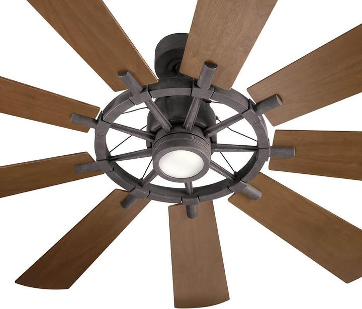 Produktbild Elstead Lighting Gentry leiser Deckenventilator mit LED Licht Ø165cm DC-Motor Holz + Fernbedienung