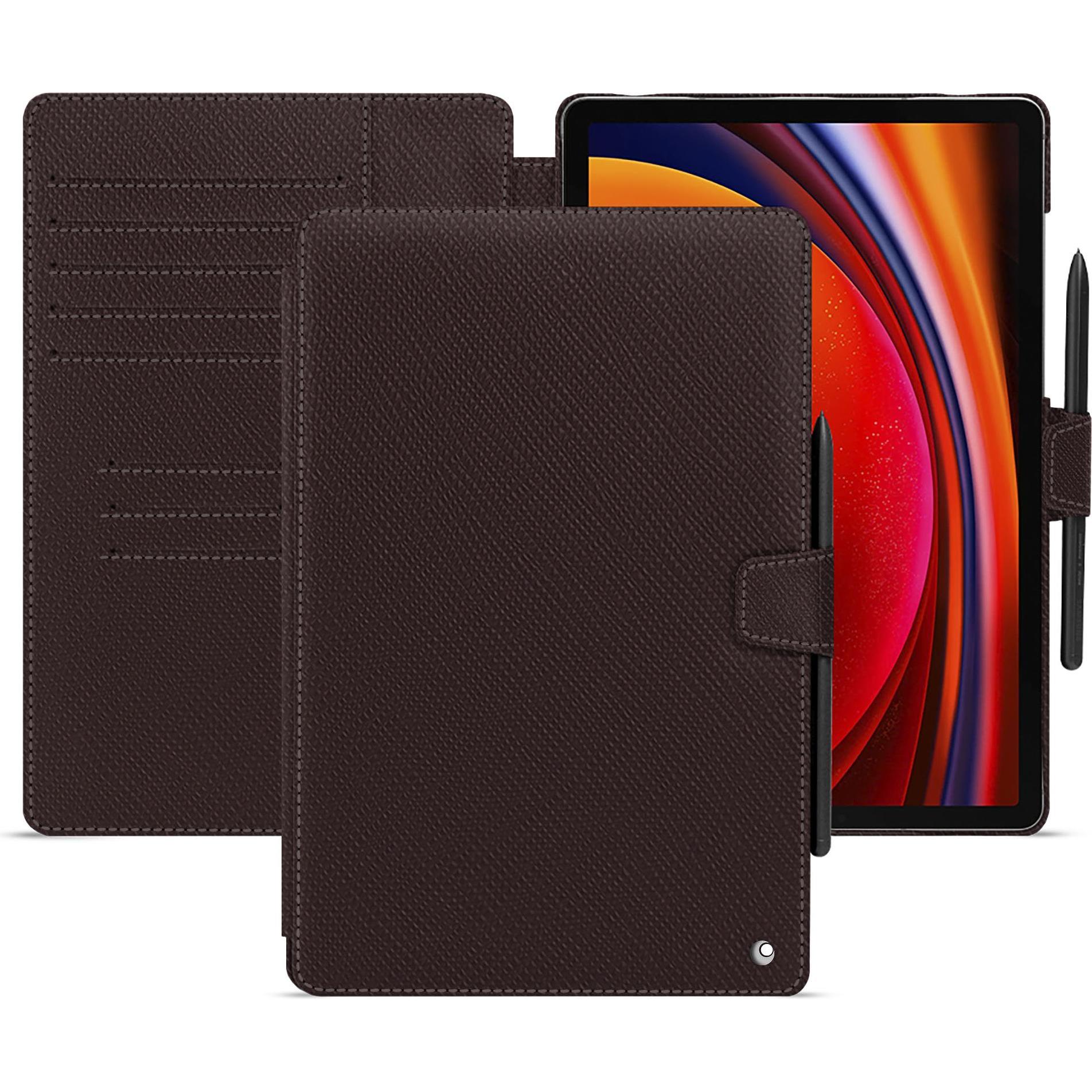 Noreve Lederschutzhülle Samsung Galaxy Tab S9 (Galaxy Tab S9), Tablet Hülle, Braun
