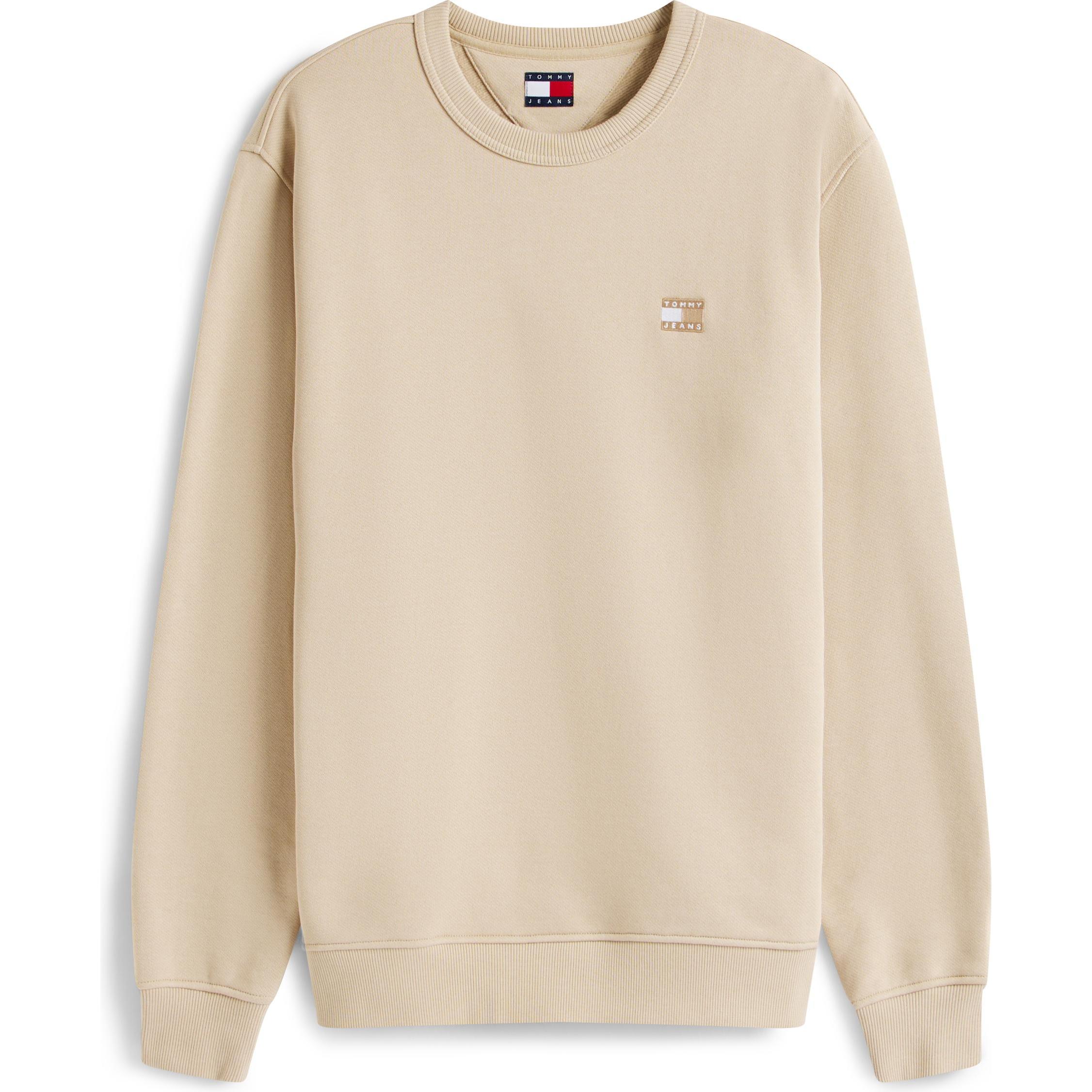 Tommy Jeans, Uomini, Felpa + Maglione, Tjm Reg Badge Crew Ext, Verde, Marrone, (XXL)