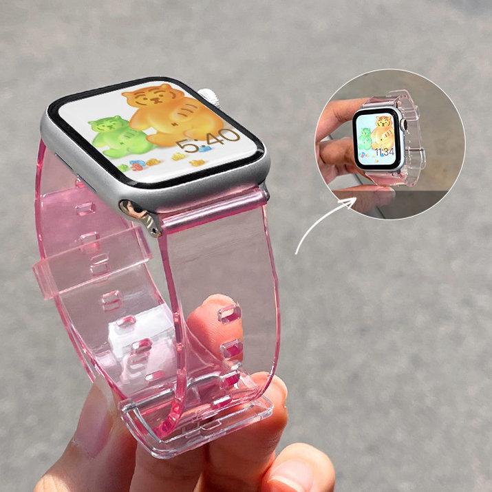 Actual product image Hurtel Strap Light Silicone Wristband Strap Bracelet Watch Bracelet Watch 6/5/4/3/2 (44mm / 42mm) Purple (Silicone)