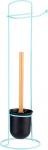 Produktbild Berilo Metall-Toilettenbürstenhalter bamboo blau
