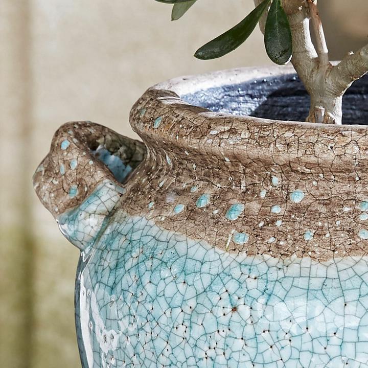 Produktbild Loberon Übertopf Elisa blau (22.50 cm)