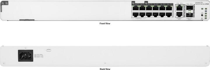 Immagine prodotto HPE Aruba Instant On 1960 8p 1G CL4 4p SR1G/2.5G CL6 PoE 2p 10GBASE-T 2p SFP+ 480W Switch UE it (8 porte)