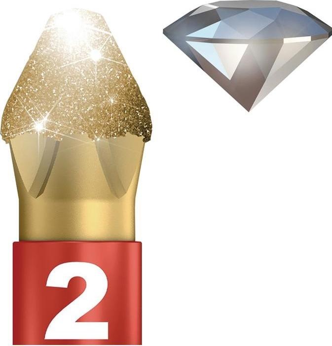 Actual product image Wera Bit-Check 12 Diamond 1 (Cross Phillips PH M1, Cross Phillips PH M2, Cross Pozidriv PZ M1, Cross Pozidriv PZ M2)