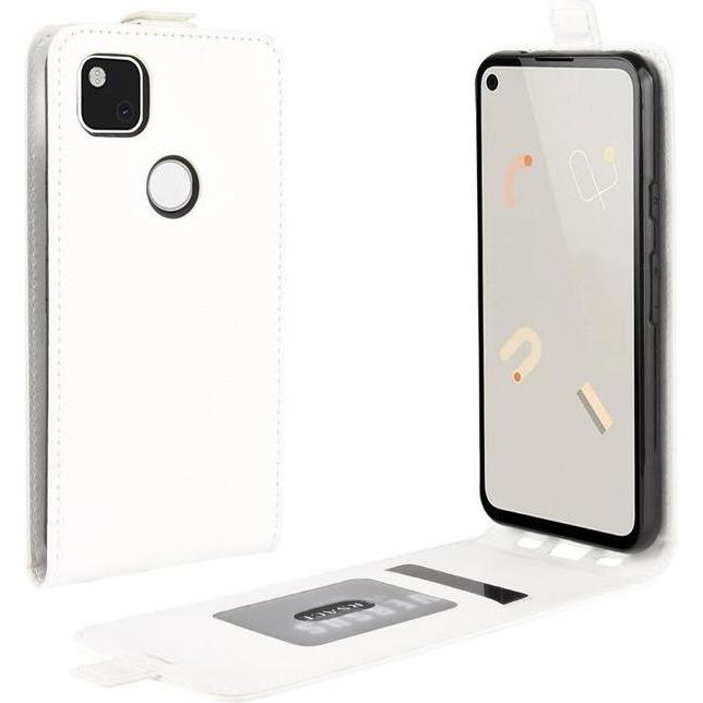 Thumbnail - MU Classic Leder Flipcase Hülle (Google Pixel 4a), Smartphone Hülle, Weiss