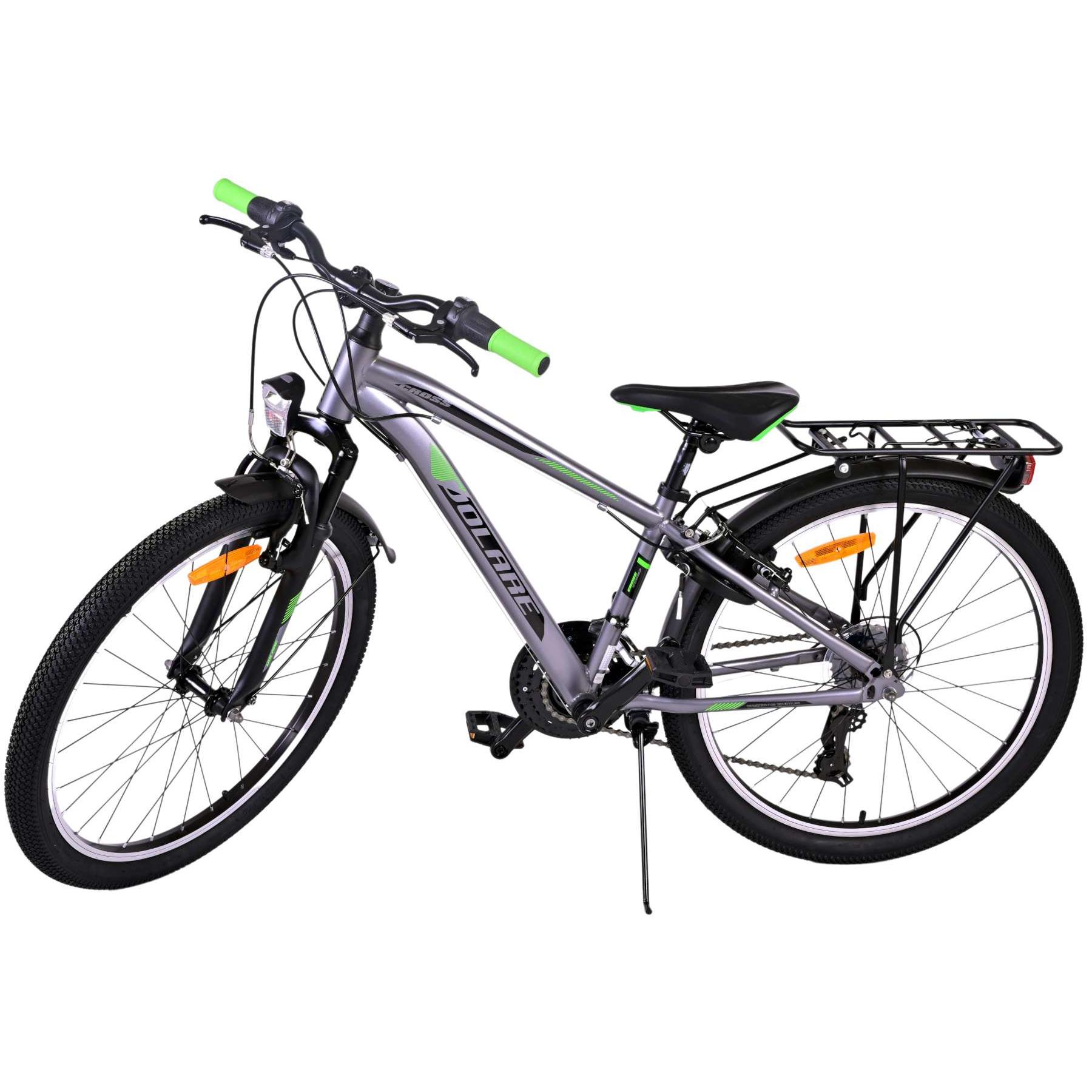 Volare Cross Kinderfiets - Jongens - 24 inch - donker Grijs - 18 versnellingen (24") (22543)