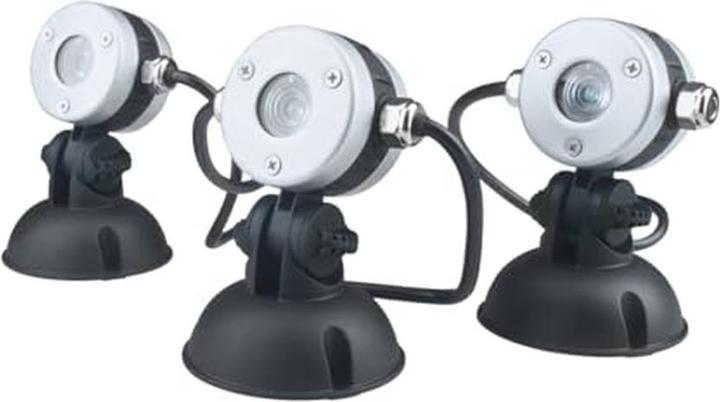 Oase 3 lampade esterne subacquee a LED con luce bianca neutra per laghetto, piscina e giardino