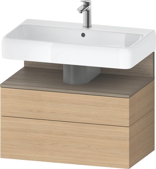 Actual product image Duravit Qatego vanity unit, 1 drawer and 1 drawer, 790x470x590mm, niche oak terra, QA4394035 (79 x 47 x 59 cm)