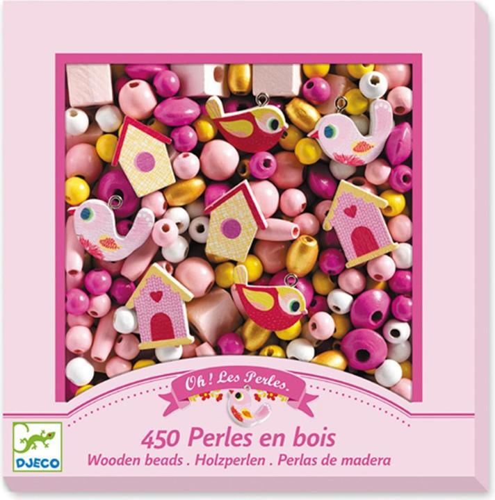 Produktbild Djeco Holzperlen Vögel