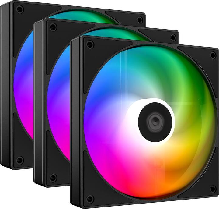 ID-Cooling AS-120-ARGB-K TRIO - Cabinet kler - 120mm - Sort - 27 dBA (120 mm, 3x)