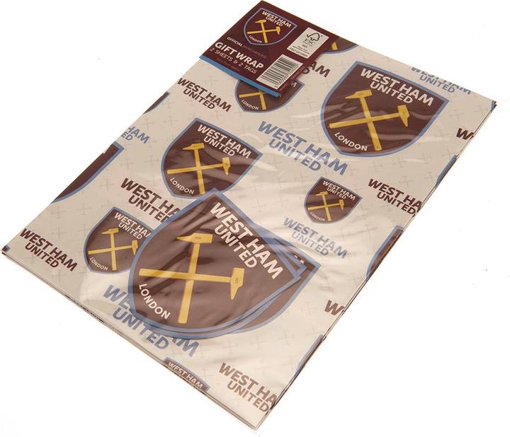 Produktbild West Ham United FC Crest Geschenkverpackungsbögen (2x)