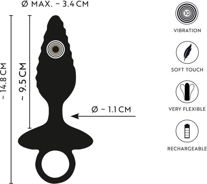 Produktbild Anos Flexible Butt Plug Twisted Design with Vibrations