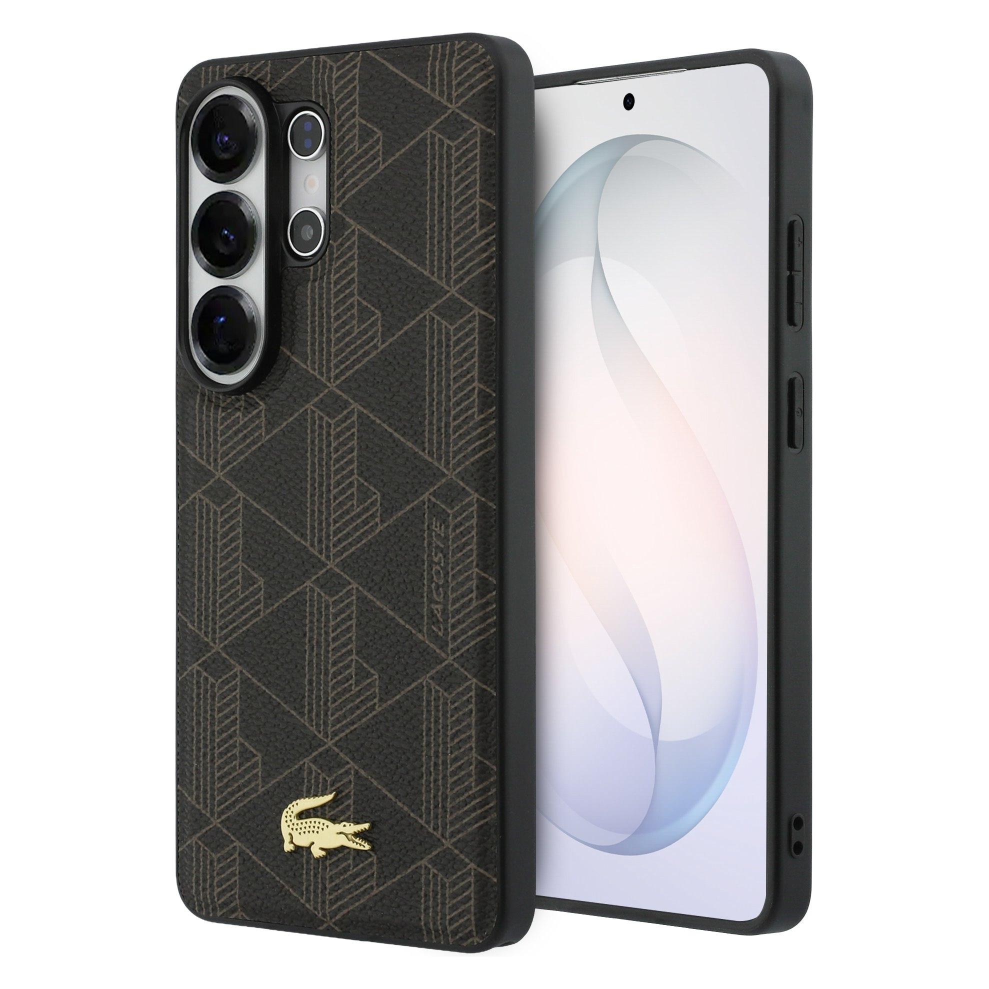 Lacoste Case Pvc Monogram The Blend MagSafe For Samsung Galaxy S26 Ultra Brown (Samsung Galaxy S26 Ultra), Smartphone Hülle, Braun