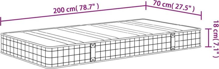 Produktbild vidaXL Bonnell-Federkern-Matratze (70 x 200 cm)