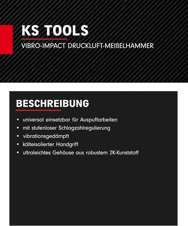 Actual product image KS Tools 515.3881 (Air blast, Chisel hammer)