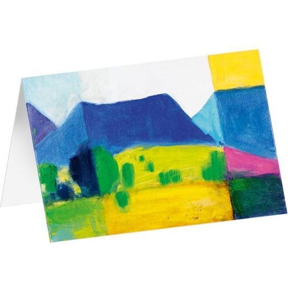 Bergmassiv- Kunst-Faltkarten ohne Text, Landkarte
