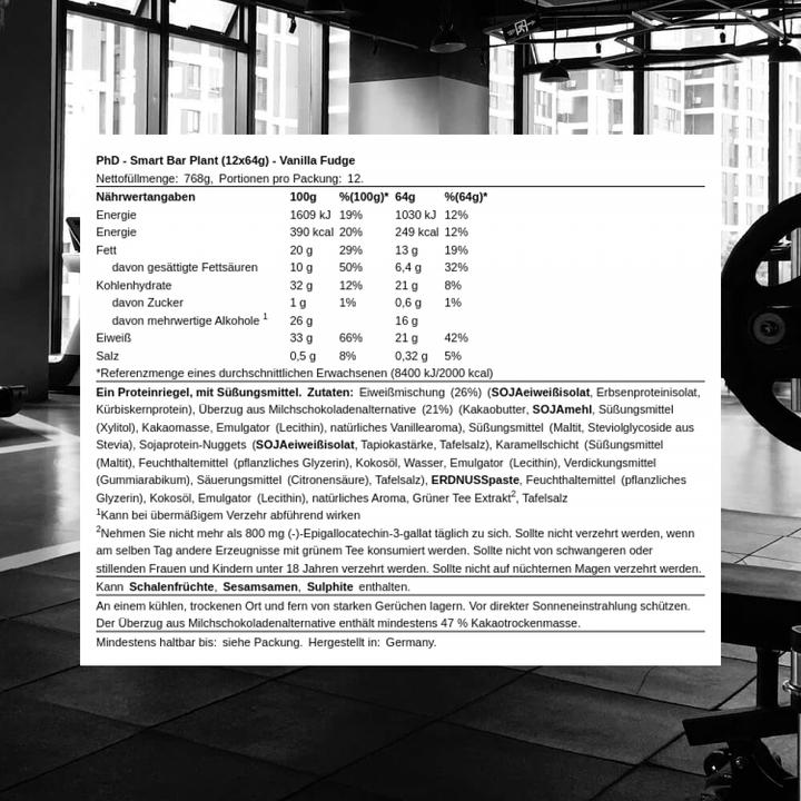 Image du produit PhD Nutrition Barre Smart Plant (12 pcs, 768 g)