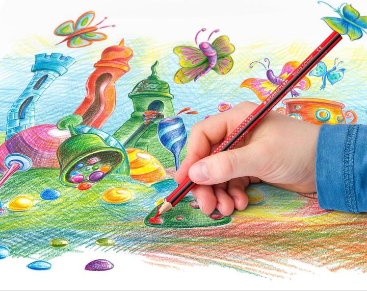 Produktbild Staedtler Buntstift (Orange, Dark Green, Brown, Yellow, Blue, Black, Green, Red, Dark Blue, 12 x)