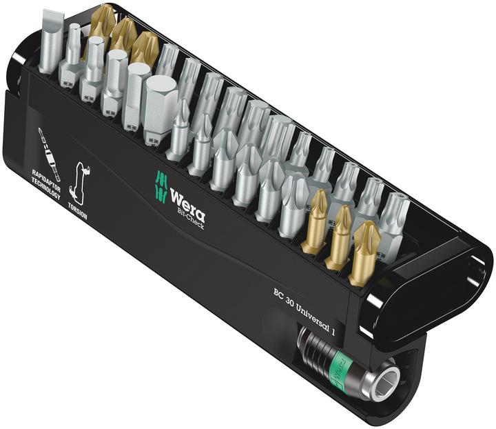Produktbild Wera Bit-Check 30 Universal 1 (Innensechskant, Innensechsrund TX, Innenvierkant, Kreuz Pozidriv PZ, Schraubschlitz)